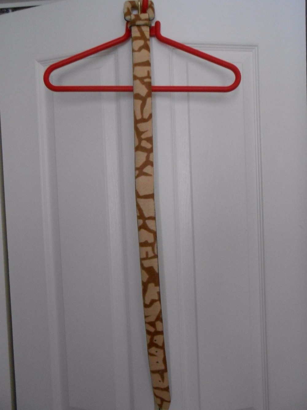 Neutral Giraffe-Print Belt - wcm new york